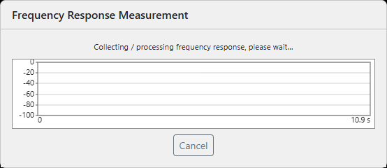 Measurement progress dialog
